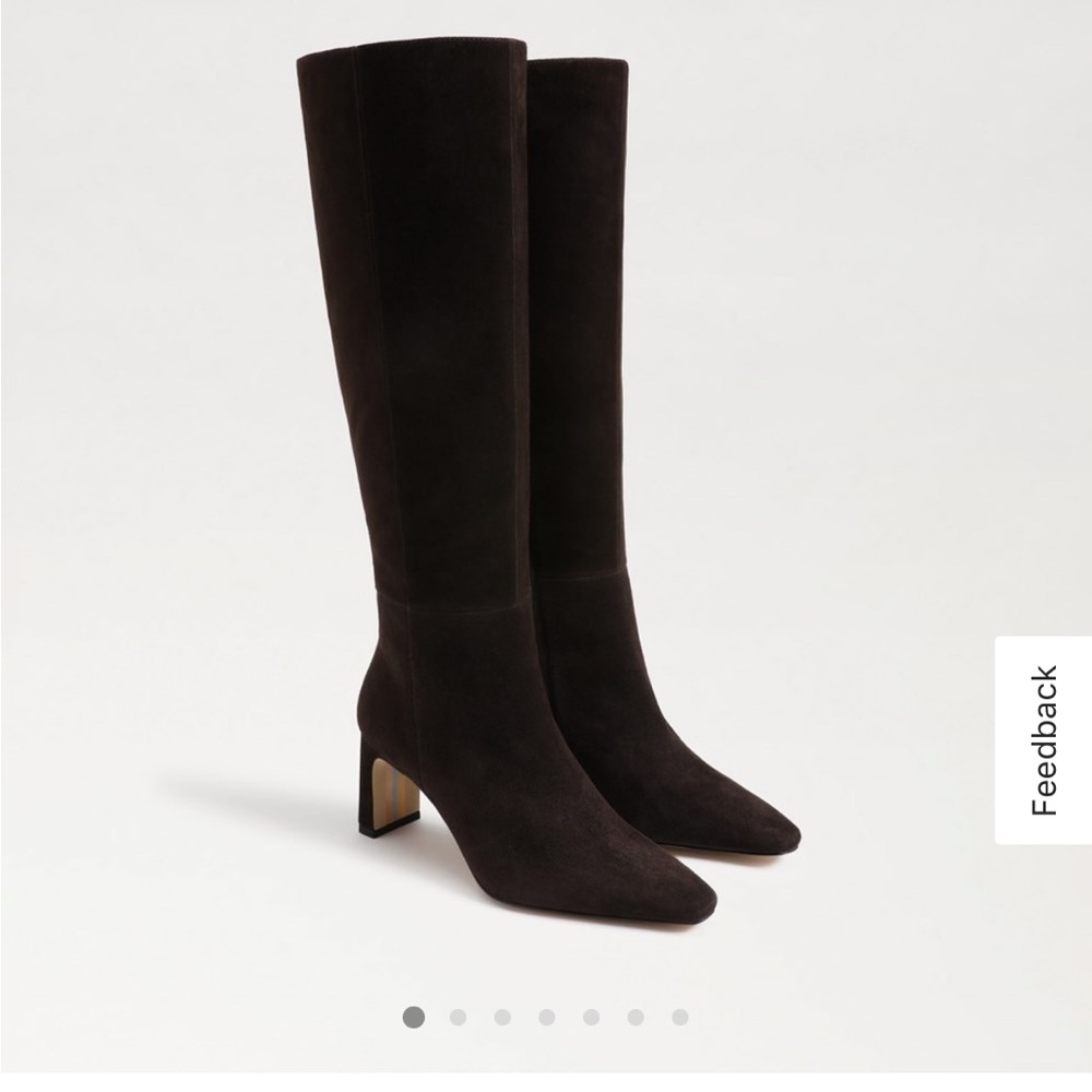 Sam Edelman chocolate suede boots size 7 NWT